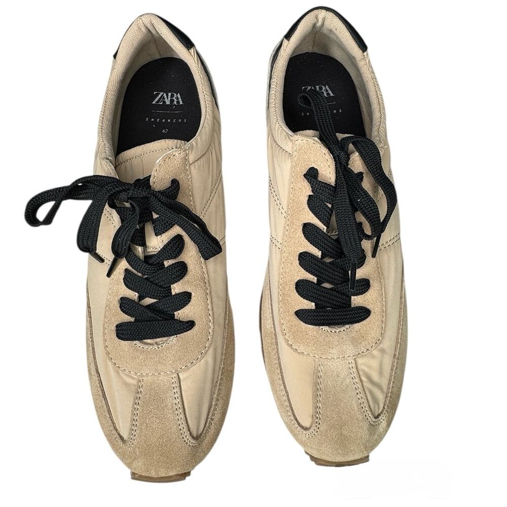 Zara Animal Print heel tab sneakers